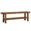 Banc de chambre en bois massif Farmhouse, banc de bout de lit rustique à 2 niveaux avec tablette de rangement inférieure