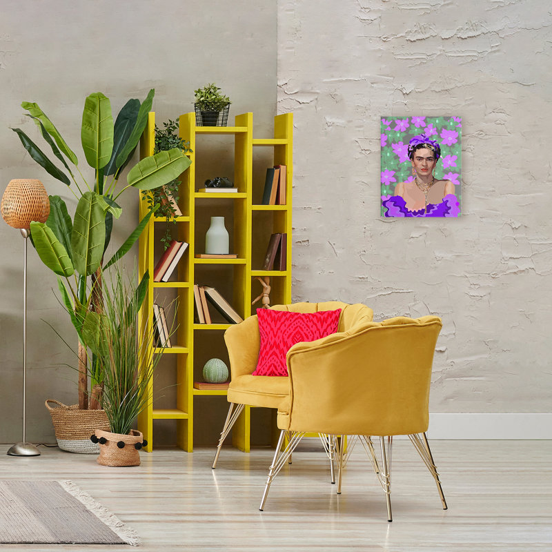 Toile florale Rêverie Frida, design par Lynnda Rakos, H 20 po x l 16 po