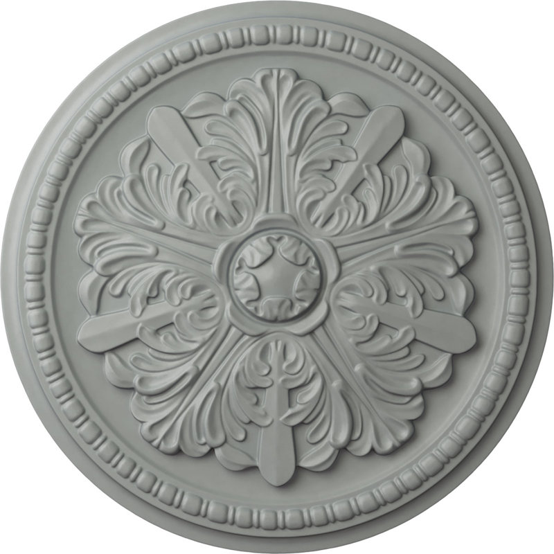 Médaillon de plafond H 16,875 po x l 16,875 po x P 1,5 po Swindon, Avec un couche d'aprêt