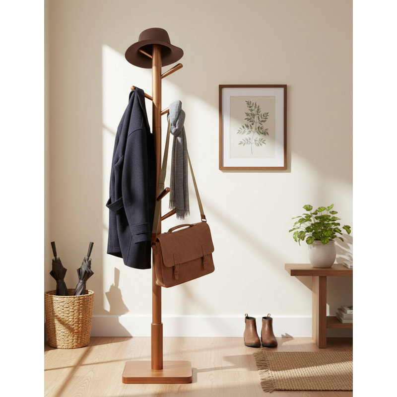 Freestanding 8 - Hook Coat Rack