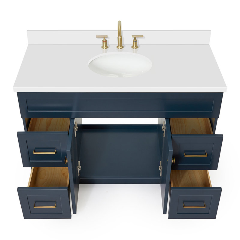 Ensemble de meuble-lavabo simple 49 po Abell, Bleu minuit
