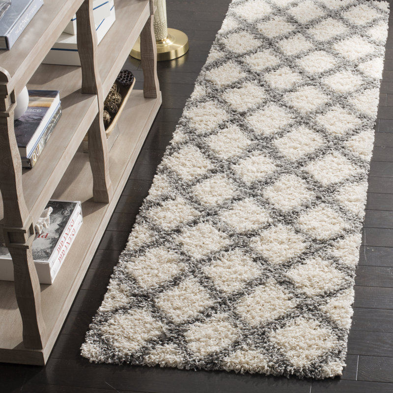 Lapidge Geometric Ivory Area Rug, Runner 2'3" x 8'