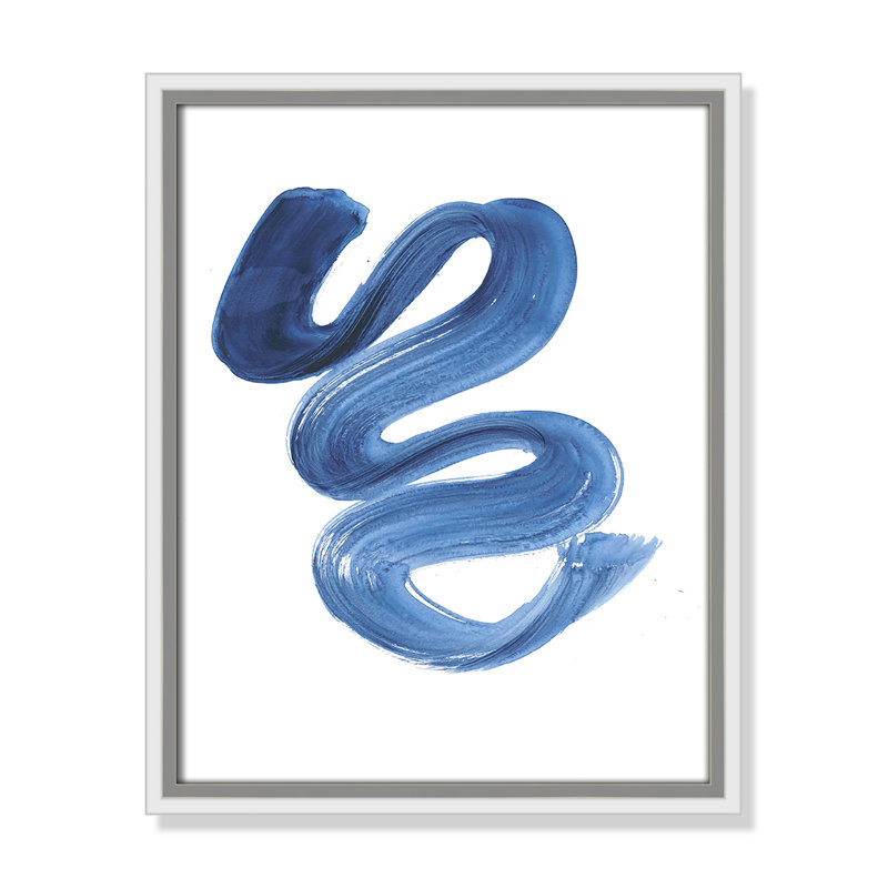 «Coppola Slinky Indigo II» par Filippo Ioco - reproduction d'art, Toile avec cadre blanc, H 15,5 po x l 12,5 po x P 2 po