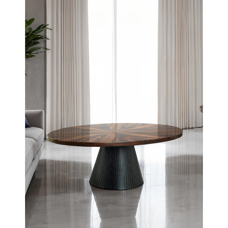 Table basse ovale de style contemporain