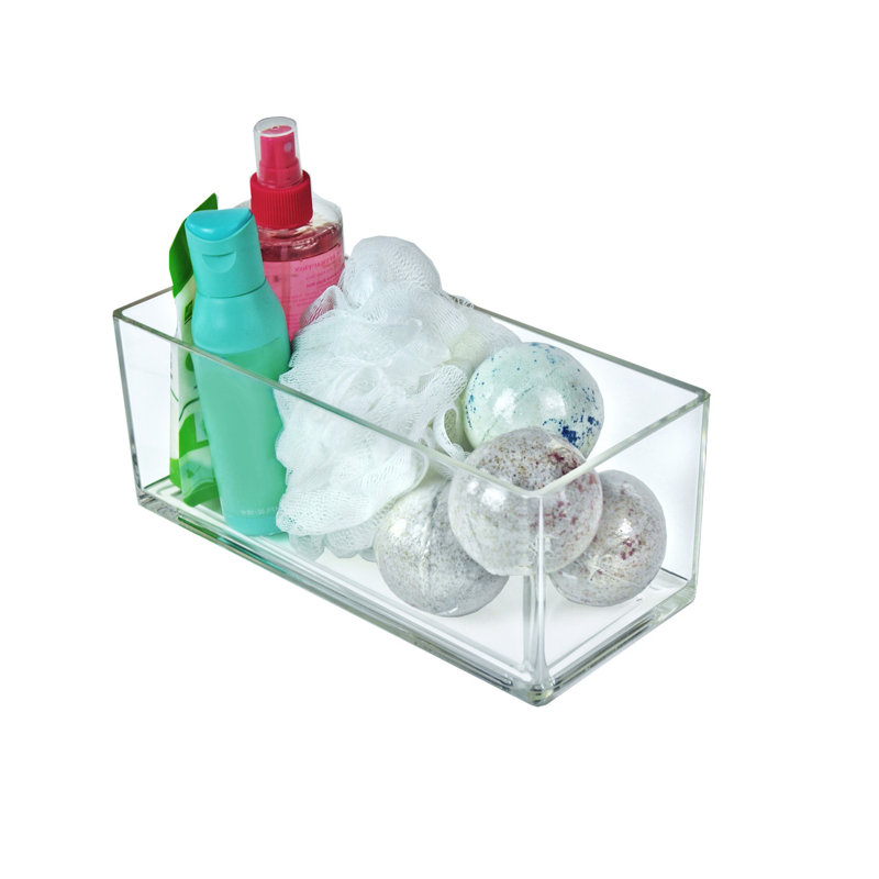 Boîte rectangulaire de luxe en acrylique transparent de 10 po de largeur x 4 po de hauteur, paquet de 4