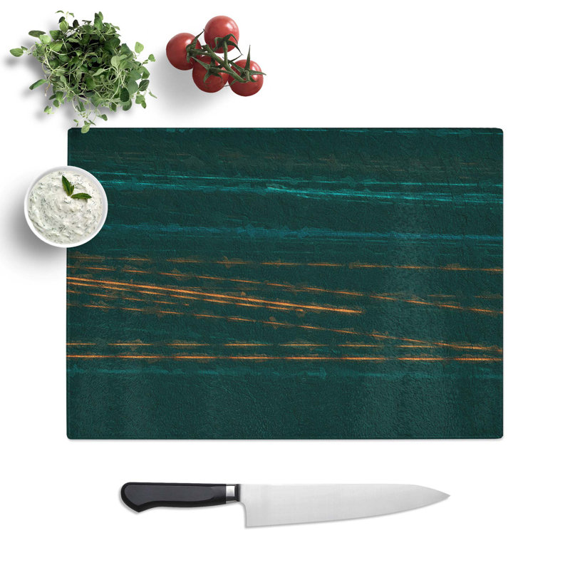 Tempered Glass Light Chopping Board, 39 cm W x 28.5 cm L