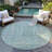 Machine Washable Indoor/Outdoor Xhevrie Teal Rug-638957606