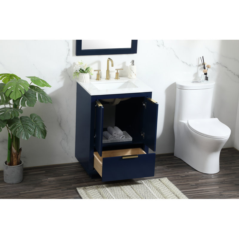 Ensemble de meuble-lavabo simple 24 po Broadlands, Bleu