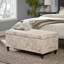 Repose-pieds avec rangement, banc avec repose-pieds rectangulaire, banc de rangement rembourré, repose-pieds pour le salon, le vestibule et la chambre à coucher