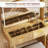 48" Fluted Makeup Vanity Desk with LED Mirror, Charging Station & Storage Stool for Bedroom-984848841