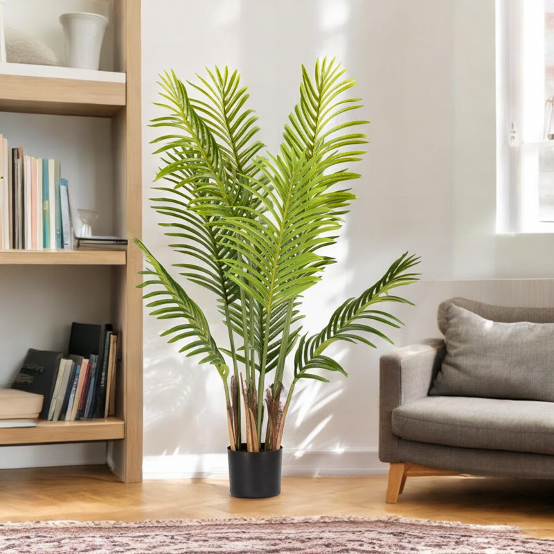 24" Artificial Palm Tree In Pot, 48" H x 24" W x 24" D