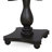 7 Piece Dining Table Set Contains a 48" Round Table with Pedestal and 6 Burgundy Polyester Fabric Upholstered Chairs, Sand Blasted Black-394799713