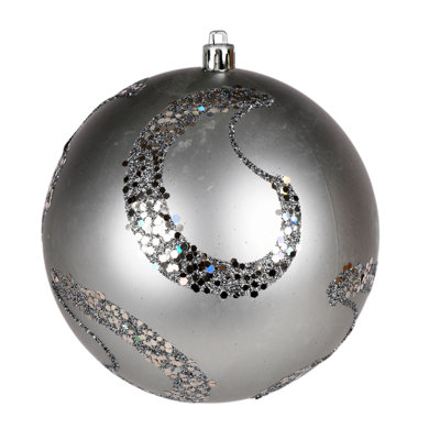 Matte Sequin Swirl Ball Ornament