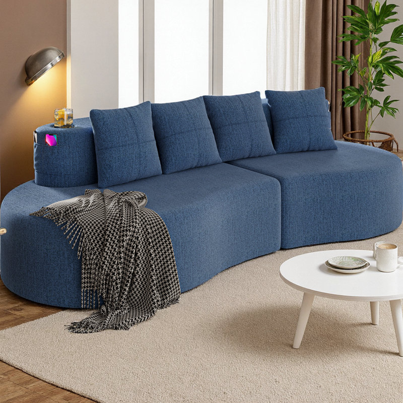Canapé modulaire incurvé Modern Modern, Marine