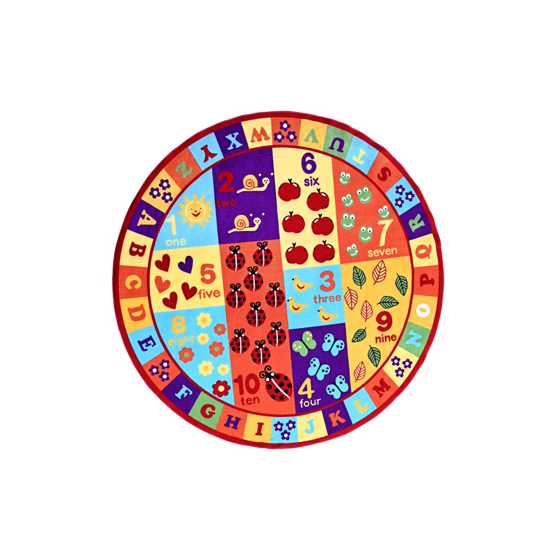 Furnish my Place Mccaw 740 ABC with Numbers ABC Area Rug for Kids | Educational Alphabet Letter & Numbers | Nurseries Kindergarten | Play Area | Multicolor