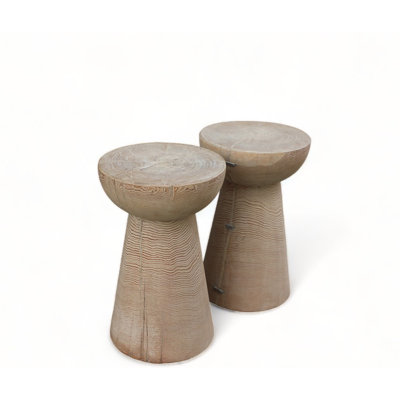 Solid Wood End Table Set