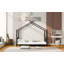 Lit plateforme en métal avec toit classique, sécuritaire et durable pour les chambres d'enfants-909006420