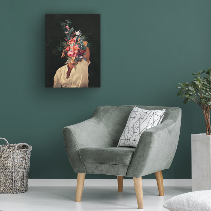 Œuvre sur toile, Frank Moth Roses, H 24 po x l 18 po