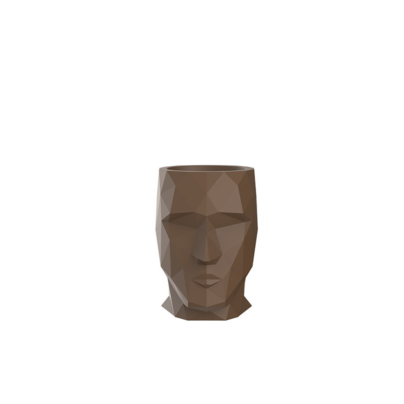 Adan Resin Statue Planter, 27.5" H x 19.75" W x 23.75" D, Bronze