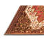 Tapis rouge / brun / beige à motif oriental fabriqué à la machine 3 pi x 5 pi Fanchette