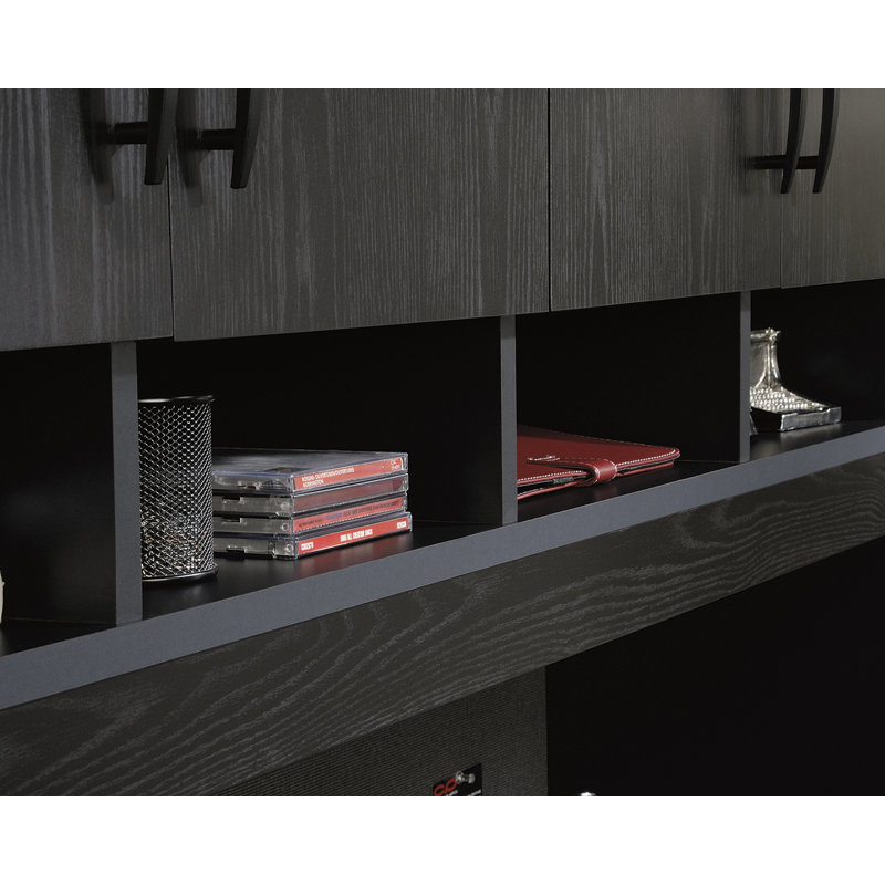 Via Credenza Hutch, Bourbon Oak