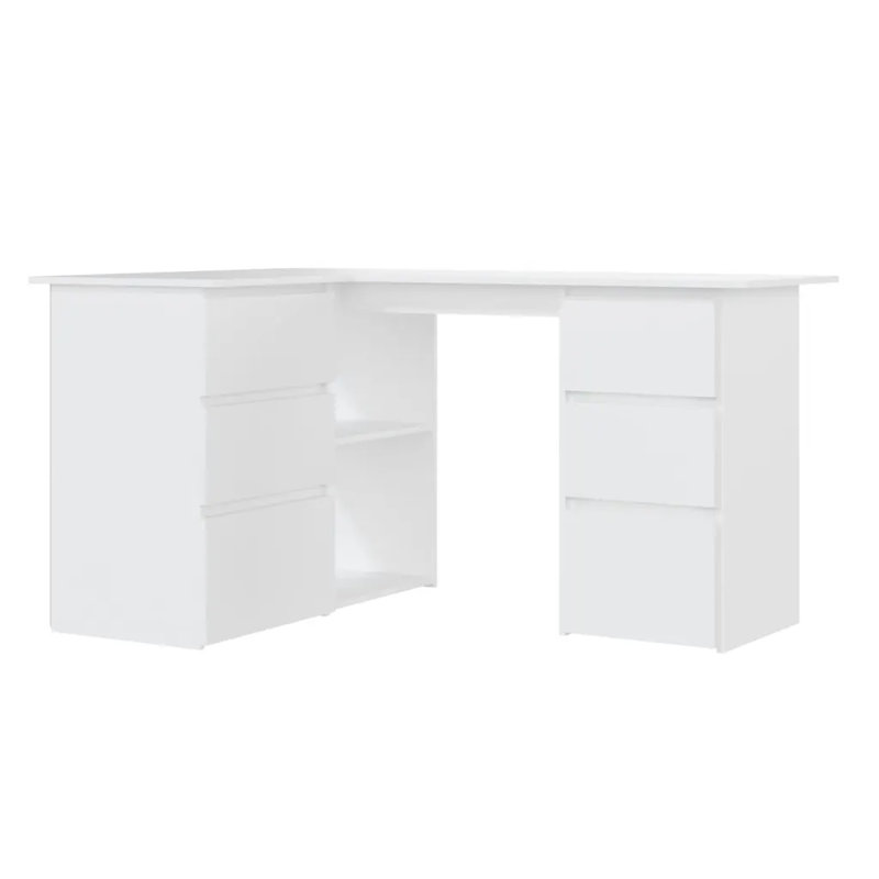 Abdirizaq Corner Computer Desk, White