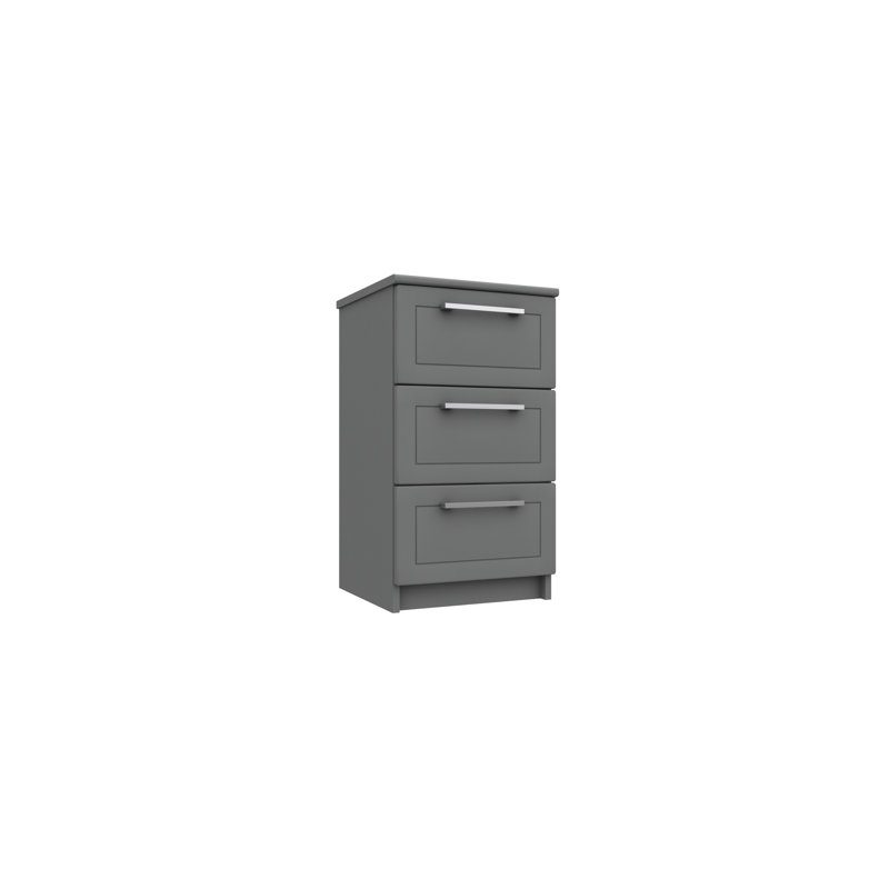 Allenna Bedside Table, Dust Grey Gloss