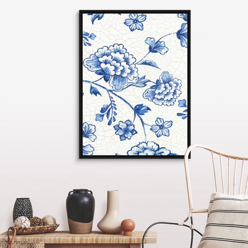 Rare and Delicate II par Eva Watts - reproduction d'art, Toile avec cadre noir, H 42 po x l 32 po x P 1,75 po