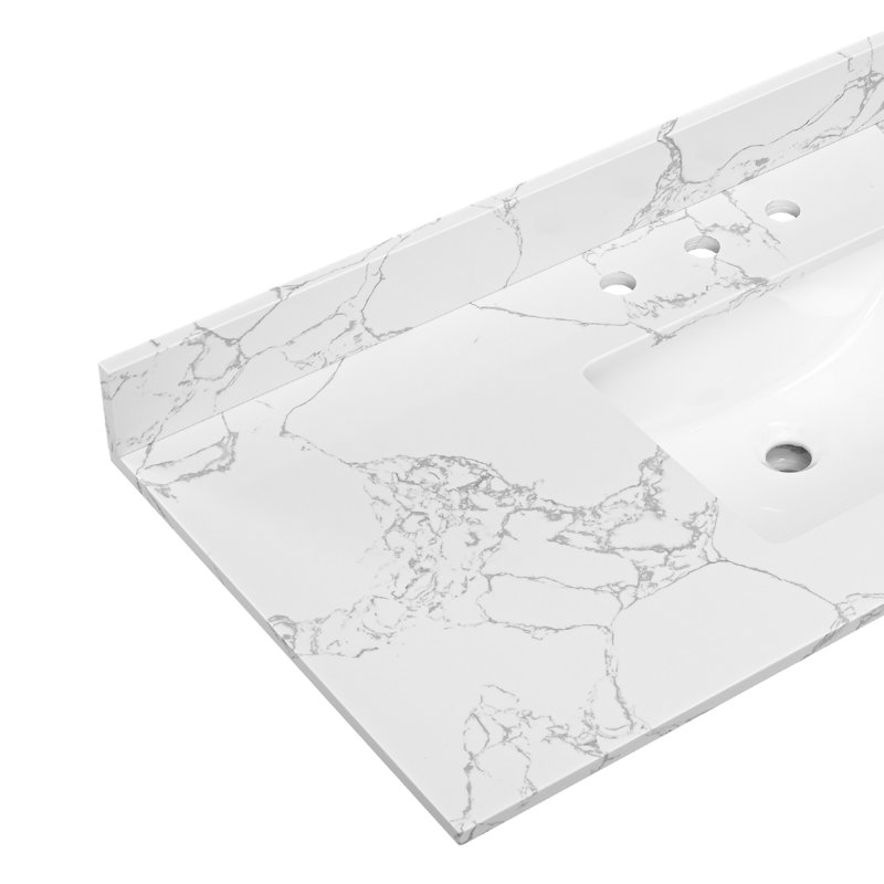 49"Engineered Marble Single Bathroom Vanity Top With Sink