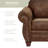 Jaeson Upholstered Accent Chair with Ottoman