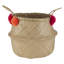 Medium Pom Pom Seagrass Basket-594570529
