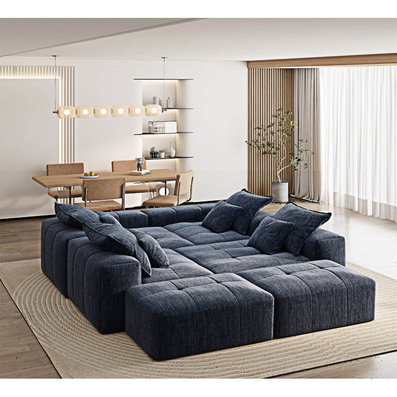 Canapé modulaire modulaire, Bleu