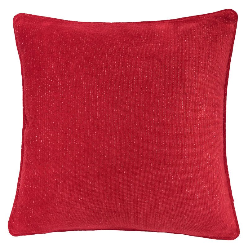 Velvet Reversible Throw Pillow, Red