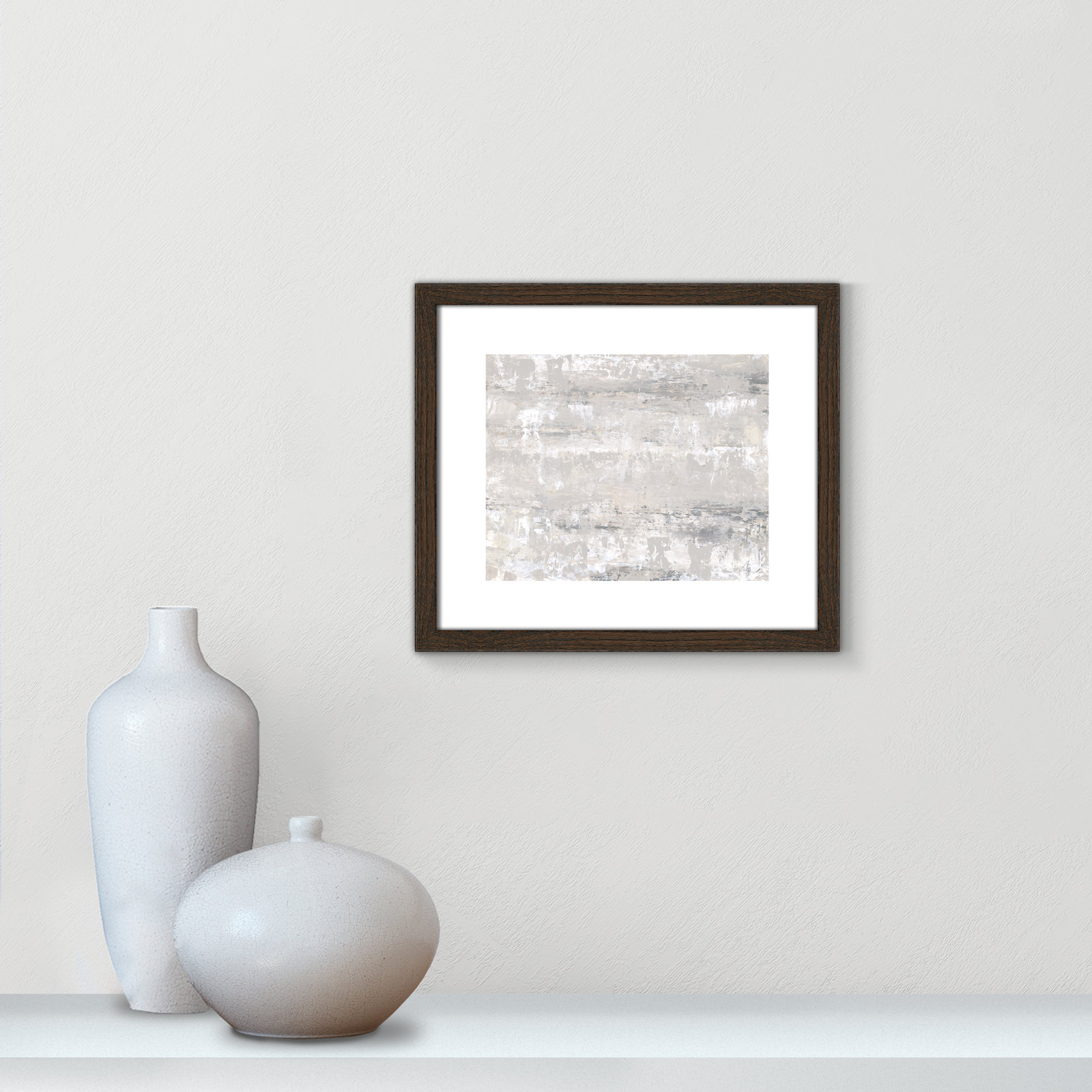 Tryston "Desert Winds" Print by Filippo Ioco, Walnut Wood Framed Paper, 13" H x 15" W x 0.75" D