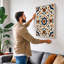 Tile Pattern Geometric - Wrapped Canvas-568283637-568283632