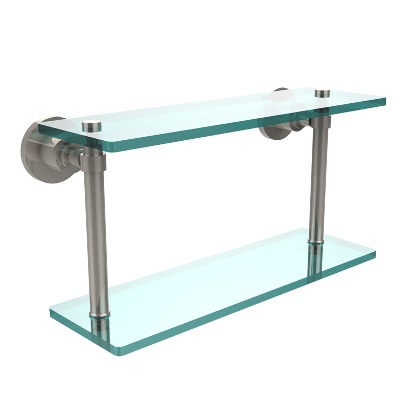 Arviso 2 Piece Tiered Shelf, 16", Polished Nickel
