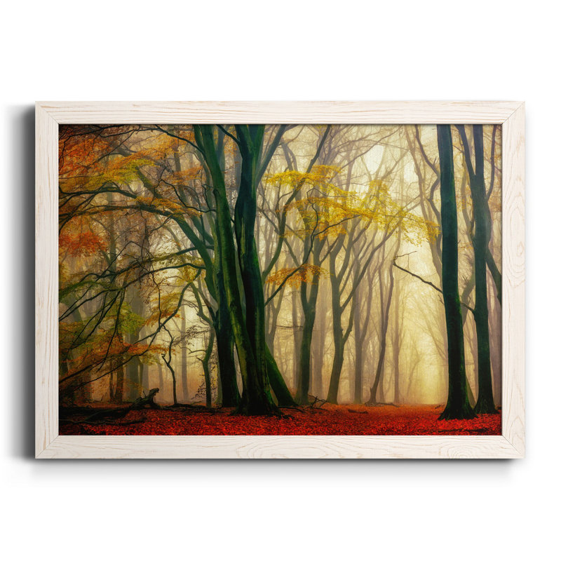 «In Love With Fall» - Toile encadrée de qualité supérieure - prête à être accrochée, H 37,5 po x l 27,5 po x P 1,5 po, Blanc