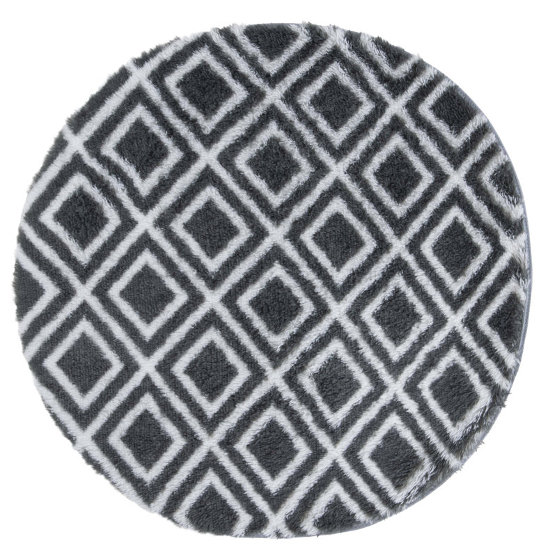 Zoba Shag Performance Geometric Rug, Round 4'