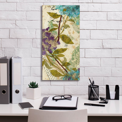 Toile épique «Hydrangeas For Mother» par Jeri Hauth, graffiti épique, 12 po x 24 po