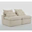 Accoudoir modulaire pour 2 personnes, velours côtelé beige, arrangements pour le bricolage, avec coussin lombaire et soutien pour la nuque, 2 sièges, combinaisons douces, coussins inclus