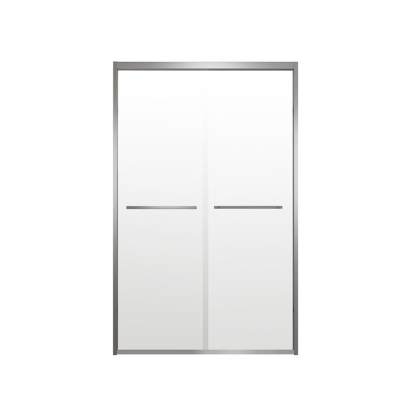 Aluminum Frame Double Sliding Shower Door, Silver
