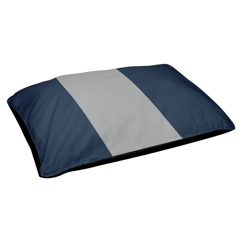 Coussin Golden State, Moyen (l 28 po x P 18 po x H 9,5 po), Bleu minuit / gris clair de lune / bleu minuit