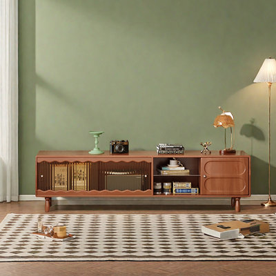 Meuble télé rétro en bois massif