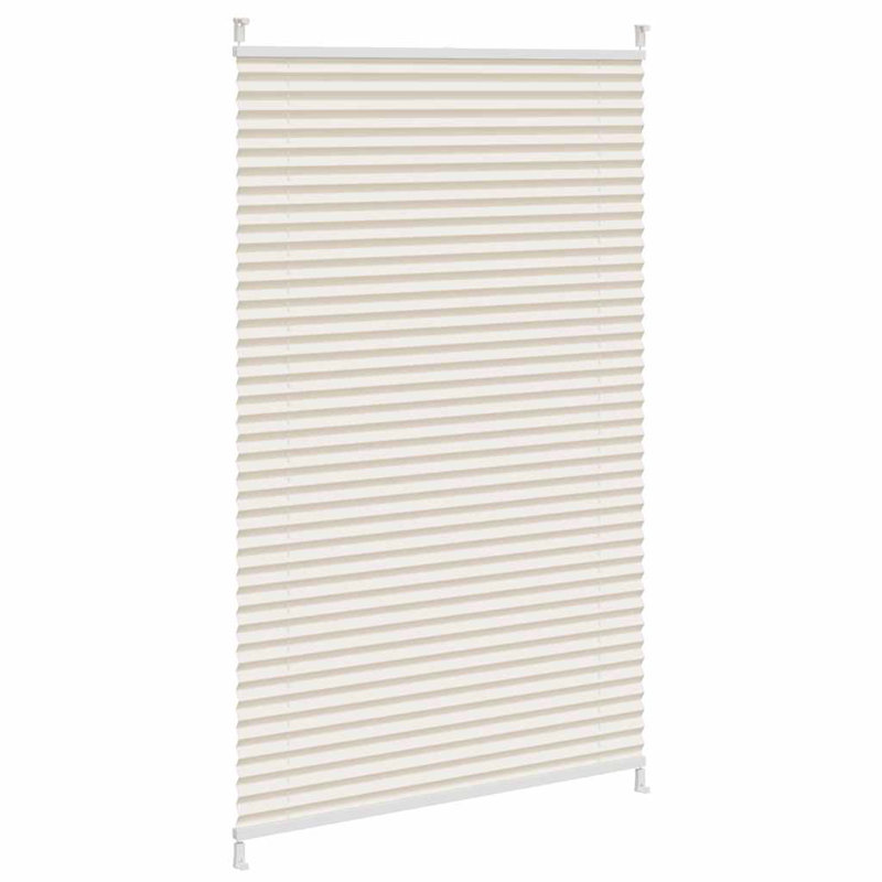 Room Darkening Pleated Blind, Cream, 90cm W x 100cm L