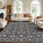 Vintage Floral Area Rug Washable Non Slip Low Pile Carpet Mark Resistant Soft Collapsible Vintage Accent Throw Rug Living Room Bedroom Dining Room Office Home Decor-604182604-604182603