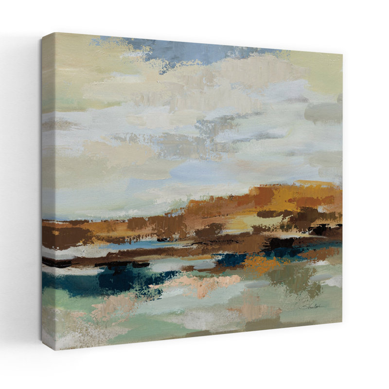 American West Ii, art abstrait contemporain, H 32 po x l 32 po