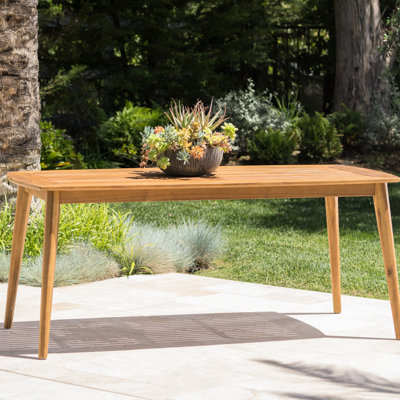 Table en bois pour les repas dans la cour arrière - l 69,08 po x P 36,06 po H 28,99 po Finition attrayante P 36,06 po x l 69,08 po