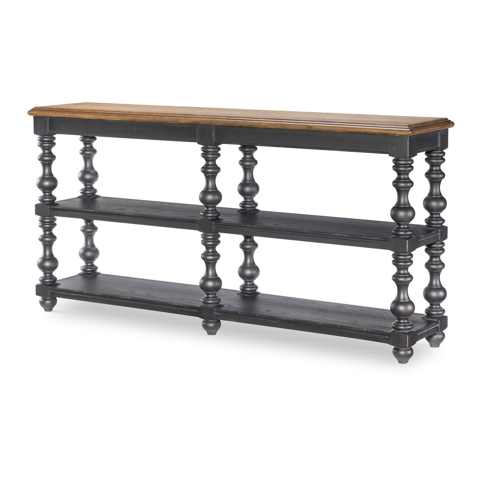 Country Living Bobbin Console Table, Black