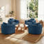 Fauteuil demi-tonneau pivotant en velours 30,5 po Deria-1752166089