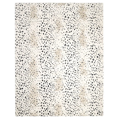 Louis Animal Print Hand-Knotted Wool/Cotton Ivory Area Rug